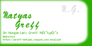 matyas greff business card